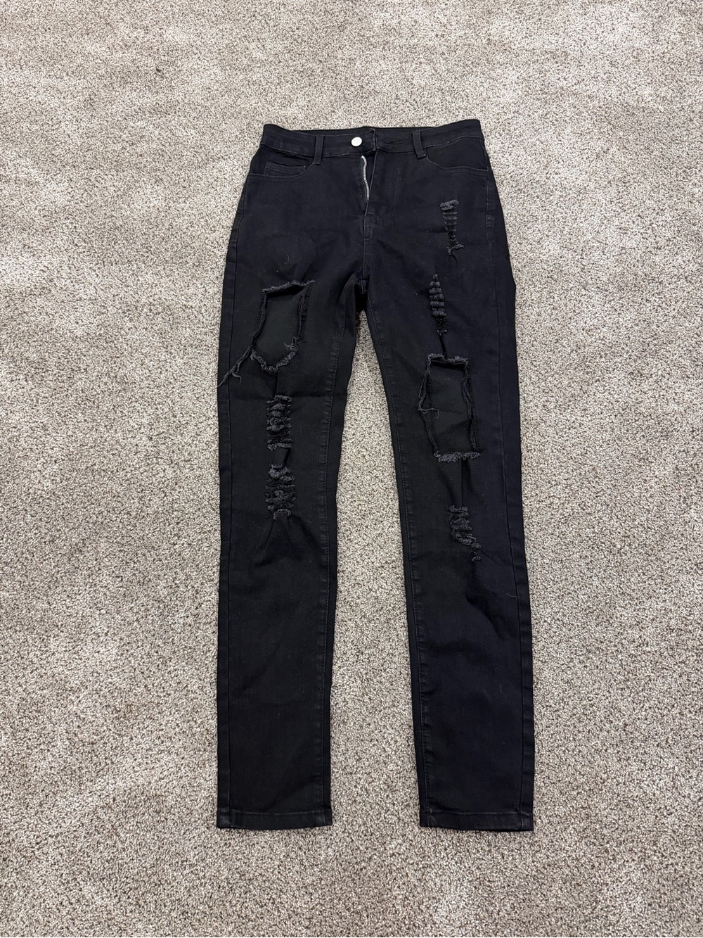 Women’s Black Distressed Skinny Jeans